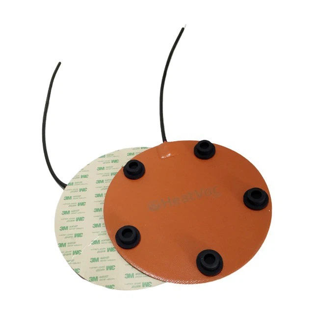 12V 500W 200C Round Silicone Rubber Flexible Heater