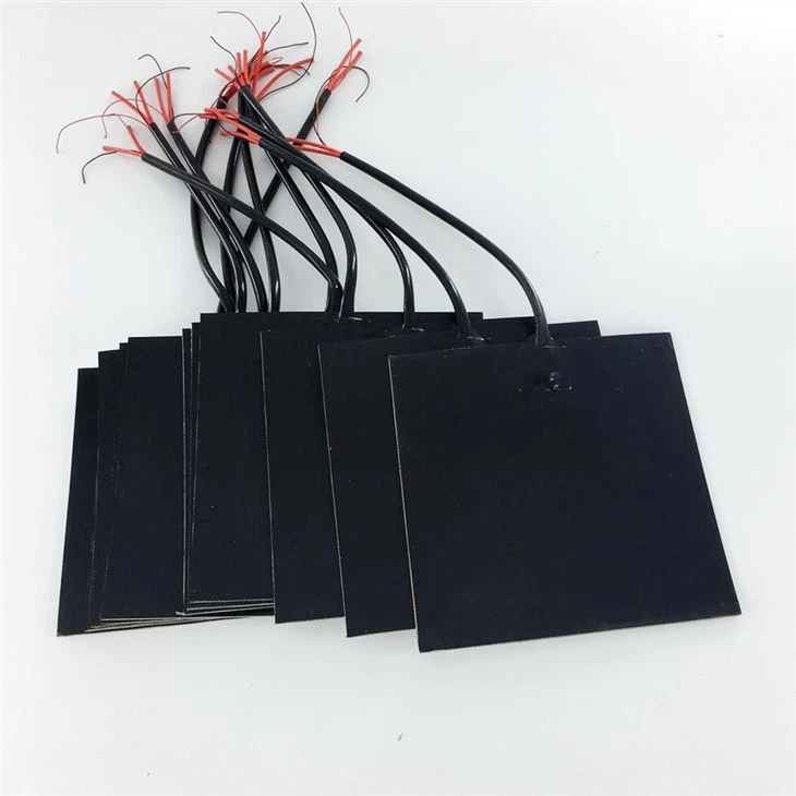200C Insulated Black Silicone Rubber Heater Pad Flexible Silicone Rubber Heating Plate